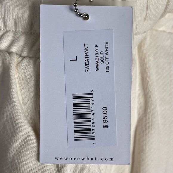 WeWoreWhat Solid Sweat Pants in Off White (L) - Picture 6 of 14